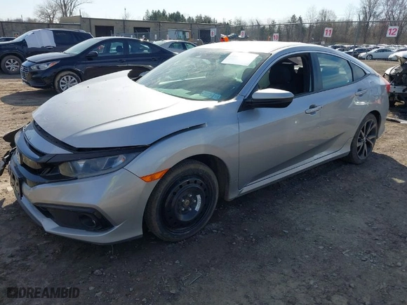 2019 Honda Civic Sedan Sport with VIN 2HGFC2F83KH542347, listed as a IAAI auction lot 41831834 with 80,222 mi miles. Bid and sale history available at carsss.com. Image 2.