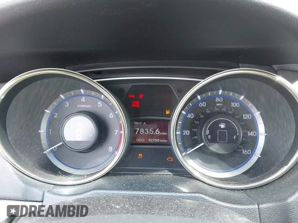 2013 Hyundai Sonata GLS with VIN 5NPEB4AC9DH598744, listed as a IAAI auction lot 42024858 with 92,750 mi miles and . Bid and sale history available at carsss.com. Image 7.