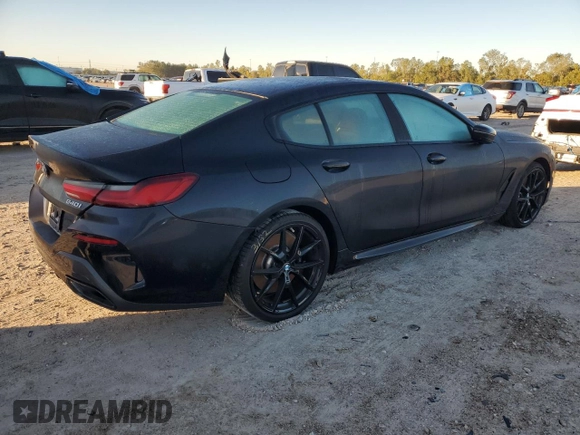 2024 BMW 8 Series 840i with VIN WBAGV2C03RCN18605, listed as a Copart auction lot 81984784 with 0 mi miles and Salvage Title. Bid and sale history available at carsss.com. Image 3.