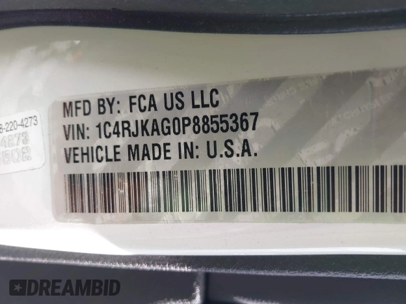2023 Jeep Grand Cherokee Altitude z VIN 1C4RJKAG0P8855367, wystawiony jako IAAI lot #41788741 z przebiegiem 25 338 mil mil oraz . Historia ofert i sprzedaży dostępna na DreamBid. Obrazek 9.