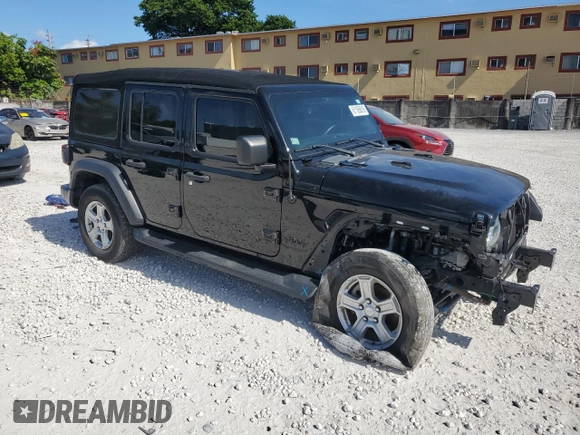2022 Jeep Wrangler Unlimited Willys with VIN 1C4HJXDN2NW128081, listed as a Copart auction lot 61165615 with 28,525 mi miles and Salvage title. Bid and sale history available at DreamBid. Image 4.