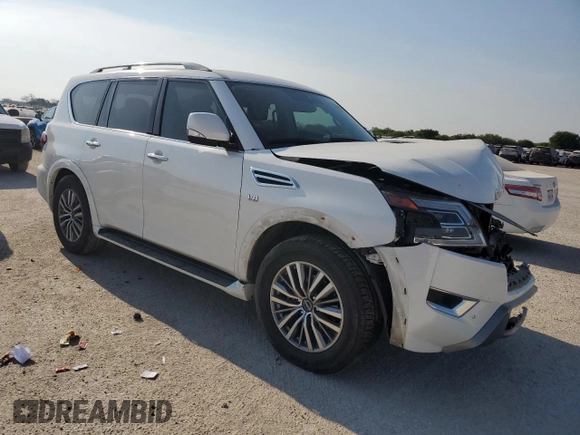 2021 Nissan Armada SV with VIN JN8AY2AC6M9148094, listed as a Copart auction lot 68797884 with 54,560 mi miles and Salvage Title. Bid and sale history available at carsss.com. Image 4.