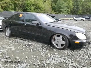 2000 Mercedes-Benz S-Class with VIN WDBNG75J2YA027054, listed as a Copart auction lot 71726724 with 0 mi miles and Salvage Title. Bid and sale history available at carsss.com. Image 4.