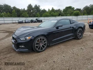 2017 Ford Mustang V6 with VIN 1FA6P8AMXH5212110, listed as a Copart auction lot 57043455 with 66,242 mi miles and Salvage title. Bid and sale history available at DreamBid. Image 1.
