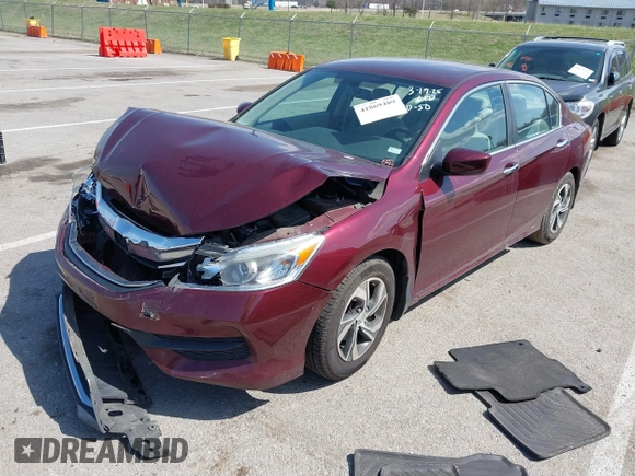 2016 Honda Accord Sedan LX with VIN 1HGCR2F32GA098244, listed as a IAAI auction lot 41869489 with Not Provided miles. Bid and sale history available at carsss.com. Image 2.