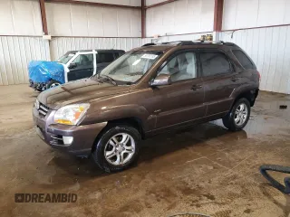 2008 Kia Sportage LX with VIN KNDJE723287455201, listed as a Copart auction lot 50785185 with 191,110 mi miles and Salvage Title. Bid and sale history available at carsss.com. Image 1.