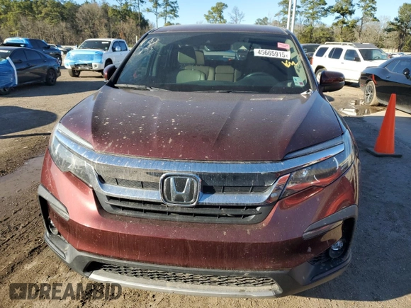 2020 Honda Pilot EX-L with VIN 5FNYF5H58LB012059, listed as a Copart auction lot 45665915 with 39,835 mi miles and Salvage Title. Bid and sale history available at carsss.com. Image 5.
