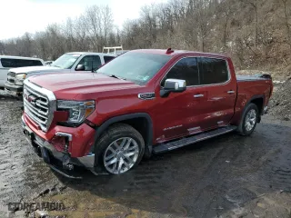 2019 GMC Sierra 1500 SLT with VIN 3GTU9DEL8KG134416, listed as a Copart auction lot 46343595 with 71,659 mi miles and Salvage Title. Bid and sale history available at carsss.com. Image 1.