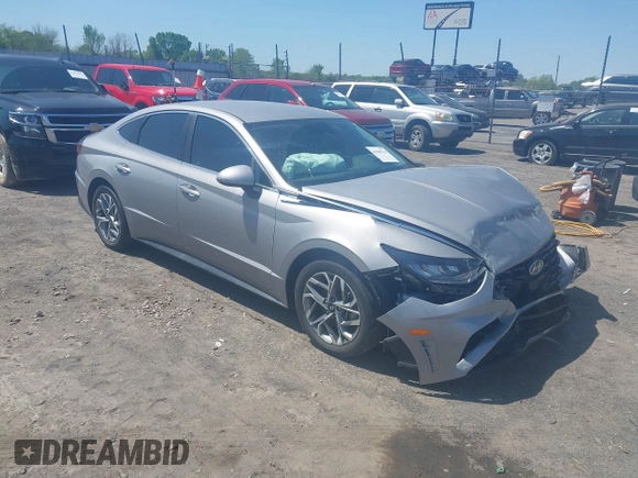 2023 Hyundai Sonata SEL with VIN KMHL64JA9PA268605, listed as a IAAI auction lot 41969724 with 43,150 mi miles and . Bid and sale history available at DreamBid. Image 1.