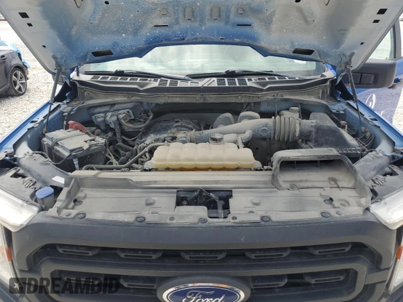 2021 Ford F-150 XL with VIN 1FTEX1EB1MKE59470, listed as a Copart auction lot 53046195 with 108,271 mi miles and Salvage title. Bid and sale history available at DreamBid. Image 11.