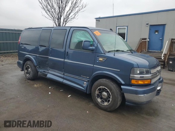 2018 Chevrolet Express Cargo Van with VIN 1GCWGAFG5J1167028, listed as a Copart auction lot 52160735 with 98,945 mi miles and Salvage Title. Bid and sale history available at carsss.com. Image 4.