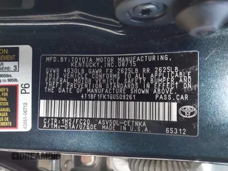 2016 Toyota Camry XLE with VIN 4T1BF1FK1GU509261, listed as a IAAI auction lot 41296127 with 159,300 mi miles and . Bid and sale history available at DreamBid. Image 9.