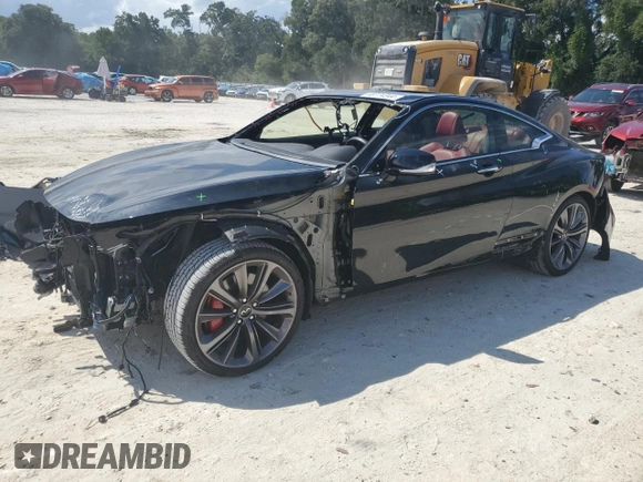 2022 Infiniti Q60 Red Sport 400 with VIN JN1FV7LL7NM680945, listed as a Copart auction lot 69774344 with 9,036 mi miles and Salvage title. Bid and sale history available at DreamBid. Image 1.