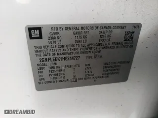2017 Chevrolet Equinox LS with VIN 2GNFLEEK1H6244727, listed as a Copart auction lot 49682695 with 157,351 mi miles and Salvage Title. Bid and sale history available at carsss.com. Image 13.