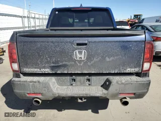 2021 Honda Ridgeline RTL-E with VIN 5FPYK3F74MB005655, listed as a Copart auction lot 47057035 with 0 mi miles and Salvage Title. Bid and sale history available at carsss.com. Image 6.