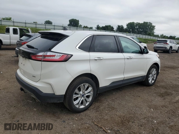 2021 Ford Edge Titanium with VIN 2FMPK4K90MBA34404, listed as a Copart auction lot 61762715 with 45,102 mi miles and Salvage title. Bid and sale history available at DreamBid. Image 3.