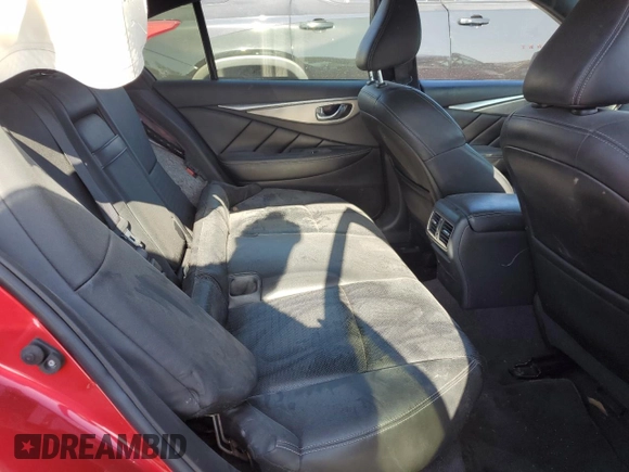 2018 Infiniti Q50 Red Sport 400 with VIN JN1FV7AP1JM460510, listed as a Copart auction lot 53756065 with Not provided miles and Salvage title. Bid and sale history available at DreamBid. Image 10.