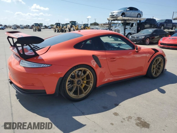 2016 Porsche 911 GT3 RS with VIN WP0AF2A94GS187186, listed as a Copart auction lot 72001384 with 32,531 mi miles and Salvage Title. Bid and sale history available at carsss.com. Image 3.
