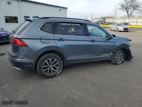 2020 Volkswagen Tiguan SE with VIN 3VV2B7AX9LM141160, listed as a Copart auction lot 48631595 with 38,893 mi miles and Salvage Title. Bid and sale history available at carsss.com. Image 3.