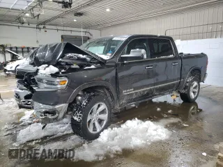 2020 Ram 1500 Limited with VIN 1C6SRFHT5LN138499, listed as a Copart auction lot 44197805 with 92,257 mi miles and Salvage Title. Bid and sale history available at carsss.com. Image 1.