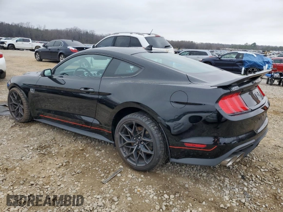 2021 Ford Mustang Mach 1 with VIN 1FA6P8R05M5552423, listed as a Copart auction lot 44216235 with 25,275 mi miles and Clean Title. Bid and sale history available at carsss.com. Image 2.