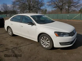2014 Volkswagen Passat S w/Nav with VIN 1VWAP7A39EC015150, listed as a Copart auction lot 44434995 with 124,796 mi miles and Salvage Title. Bid and sale history available at carsss.com. Image 4.