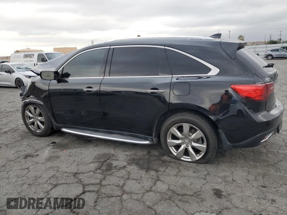 2015 Acura MDX Advance/Entertainment Pkg with VIN 5FRYD3H85FB013466, listed as a Copart auction lot 44435485 with 110,444 mi miles and Salvage Title. Bid and sale history available at carsss.com. Image 2.