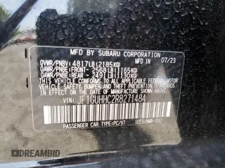 2024 Subaru Impreza RS with VIN JF1GUHHC2R8271484, listed as a Copart auction lot 72815504 with 3,862 mi miles and Salvage Title. Bid and sale history available at carsss.com. Image 14.