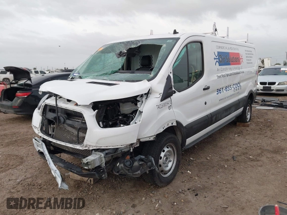 2023 Ford Transit Cargo with VIN 1FTYE1Y82PKB92413, listed as a IAAI auction lot 41702808 with 20,144 mi miles and . Bid and sale history available at DreamBid. Image 2.