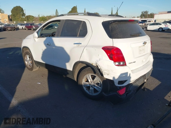 2018 Chevrolet Trax LT with VIN KL7CJPSB3JB632236, listed as a IAAI auction lot 41378639 with 92,065 mi miles. Bid and sale history available at carsss.com. Image 3.