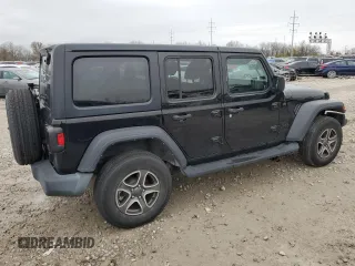2022 Jeep Wrangler Unlimited Sport with VIN 1C4HJXDN4NW144864, listed as a Copart auction lot 81532584 with 34,830 mi miles and Salvage Title. Bid and sale history available at DreamBid. Image 3.