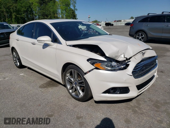 2013 Ford Fusion Titanium with VIN 3FA6P0K95DR354786, listed as a Copart auction lot 52422145 with 195,189 mi miles and Salvage Title. Bid and sale history available at DreamBid. Image 4.