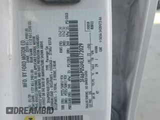 2020 Ford Fusion Plug-In Hybrid Titanium with VIN 3FA6P0SU4LR172029, listed as a Copart auction lot 44797125 with 109,507 mi miles and Salvage Title. Bid and sale history available at carsss.com. Image 12.
