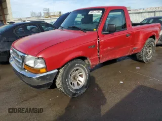 1999 Ford Ranger XL with VIN 1FTYR10C3XPA00083, listed as a Copart auction lot 46571785 with 156,763 mi miles and Salvage Title. Bid and sale history available at carsss.com. Image 1.