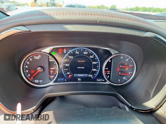 2021 Chevrolet Blazer RS with VIN 3GNKBERS3MS512684, listed as a Copart auction lot 58905725 with 76,347 mi miles and Salvage title. Bid and sale history available at DreamBid. Image 9.