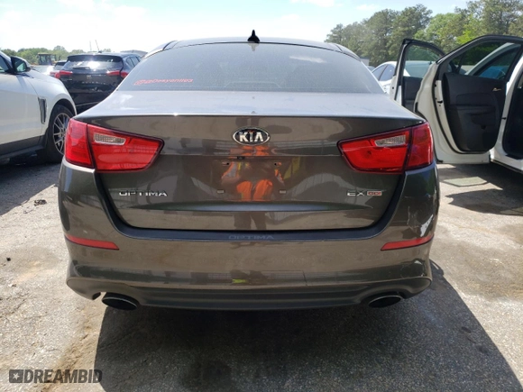 2015 Kia Optima EX with VIN 5XXGN4A76FG391651, listed as a Copart auction lot 54016675 with 155,864 mi miles and Clean Title. Bid and sale history available at carsss.com. Image 6.