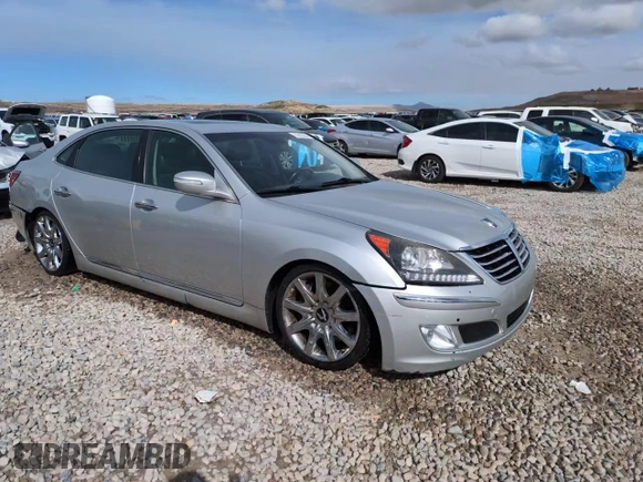 2013 Hyundai Equus Signature with VIN KMHGH4JH5DU058831, listed as a Copart auction lot 51623045 with 164,524 mi miles and Salvage Title. Bid and sale history available at DreamBid. Image 13.