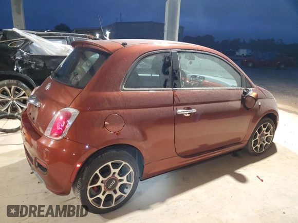 2014 FIAT 500 Sport with VIN 3C3CFFBR8ET291694, listed as a Copart auction lot 77889174 with 90,279 mi miles and Salvage Title. Bid and sale history available at carsss.com. Image 3.