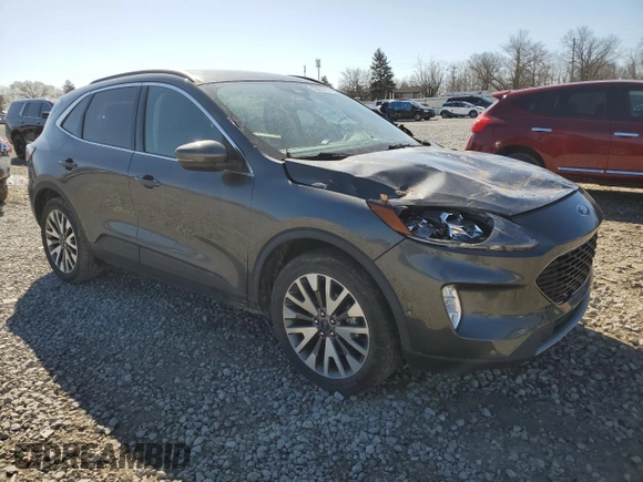 2020 Ford Escape Titanium Hybrid with VIN 1FMCU9DZ0LUC11478, listed as a Copart auction lot 50552275 with 105,561 mi miles and Salvage title. Bid and sale history available at DreamBid. Image 4.