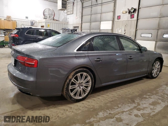 2016 Audi A8 L 4.0T Sport with VIN WAU43AFD2GN007020, listed as a Copart auction lot 43121745 with 51,862 mi miles and Clean Title. Bid and sale history available at carsss.com. Image 3.