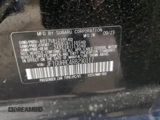 2024 Subaru Impreza RS with VIN JF1GUHHC4R8290117, listed as a Copart auction lot 78434094 with 6,260 mi miles and Salvage Title. Bid and sale history available at carsss.com. Image 12.