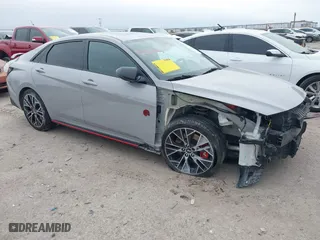 2022 Hyundai Elantra N with VIN KMHLW4AK5NU003040, listed as a IAAI auction lot 41364955 with 53,502 mi miles. Bid and sale history available at carsss.com. Image 1.