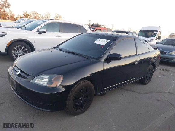 2003 Honda Civic EX with VIN 1HGEM22923L024953, listed as a IAAI auction lot 41332515 with 258,624 mi miles. Bid and sale history available at carsss.com. Image 2.