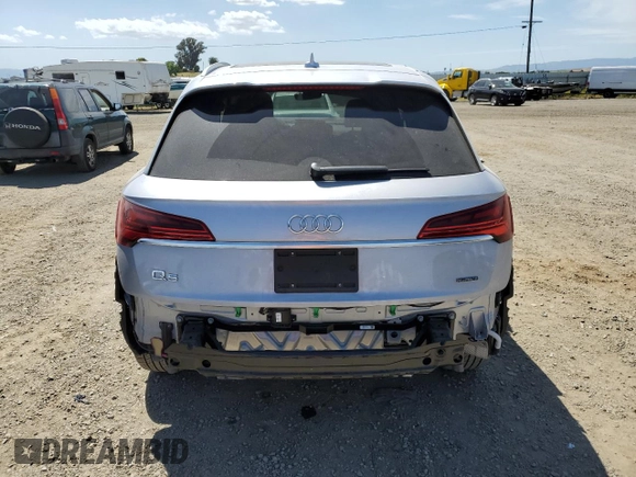 2023 Audi Q5 S line Premium Plus with VIN WA1EAAFY9P2134441, listed as a Copart auction lot 56649915 with 13,392 mi miles and Salvage title. Bid and sale history available at DreamBid. Image 6.