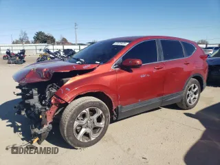 2018 Honda CR-V EX-L with VIN 2HKRW1H80JH502601, listed as a Copart auction lot 47070435 with 77,067 mi miles and Salvage Title. Bid and sale history available at carsss.com. Image 1.