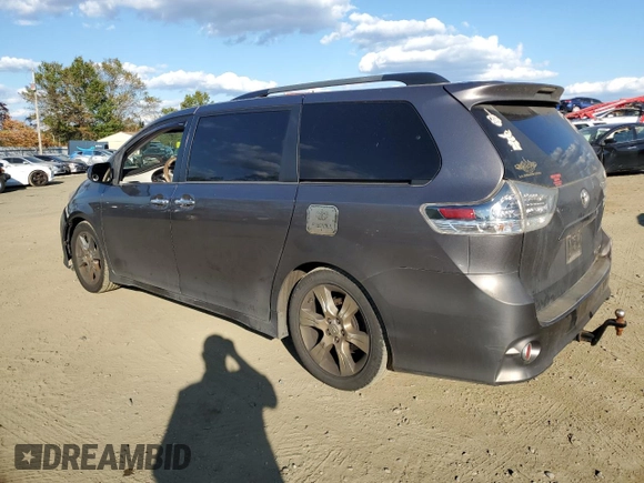 2013 Toyota Sienna SE with VIN 5TDXK3DC8DS310754, listed as a Copart auction lot 74880094 with 337,573 mi miles and Salvage title. Bid and sale history available at DreamBid. Image 2.