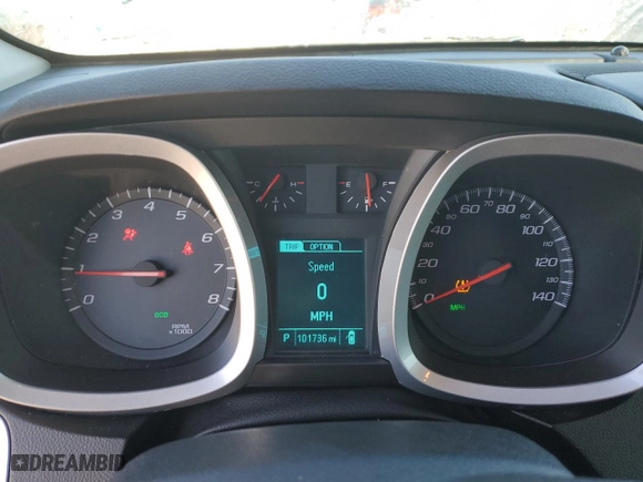 2016 Chevrolet Equinox LS with VIN 2GNALBEK7G1153627, listed as a Copart auction lot 89356695 with 101,736 mi miles and Clean Title. Bid and sale history available at carsss.com. Image 9.