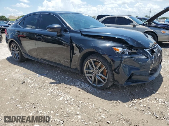 2015 Lexus IS 350 with VIN JTHBE1D25F5016197, listed as a Copart auction lot 55535365 with 56,987 mi miles and Salvage title. Bid and sale history available at DreamBid. Image 4.