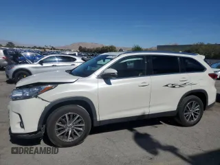 2019 Toyota Highlander SE with VIN 5TDKZRFH9KS552418, listed as a Copart auction lot 58379625 with 40,609 mi miles and Salvage title. Bid and sale history available at DreamBid. Image 1.