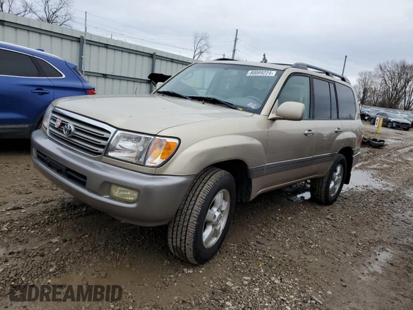 2004 Toyota Land Cruiser with VIN JTEHT05J442057643, listed as a Copart auction lot 80089224 with 280,671 mi miles and Clean Title. Bid and sale history available at carsss.com. Image 1.